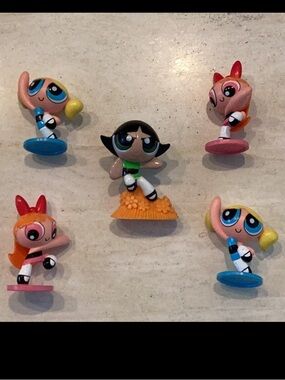 Powerpuff Girls Toys 2000 Figures Figurine Power Puff Lot Of 5 PPG Vintage Toy